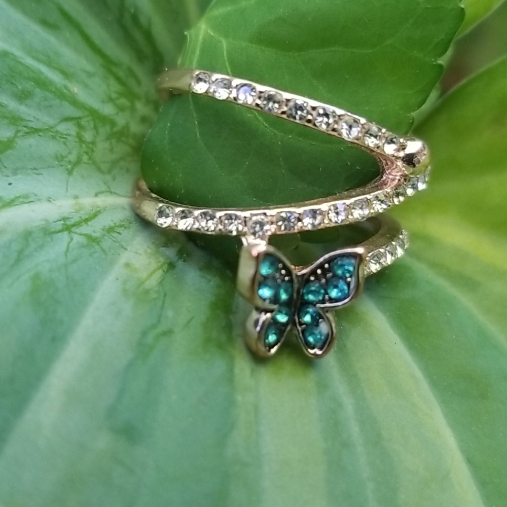 Blue butterfly ring - Picture 2 of 6